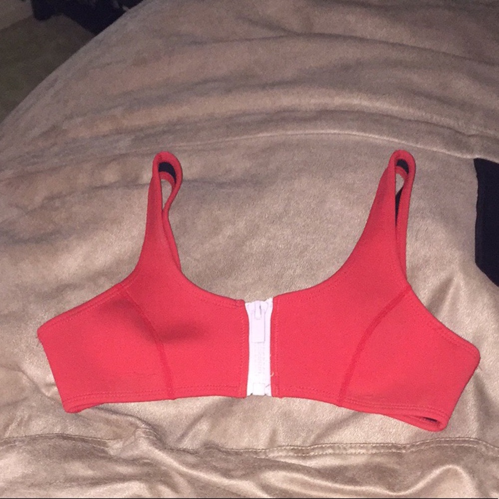HOAKA neoprene red bikini top XS